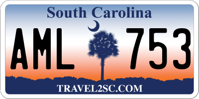 SC license plate AML753