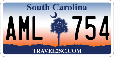 SC license plate AML754