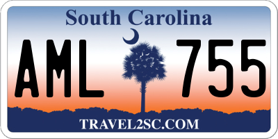SC license plate AML755