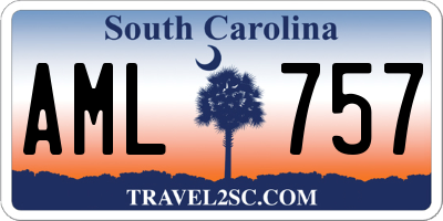 SC license plate AML757