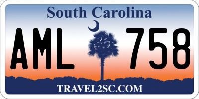 SC license plate AML758