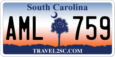 SC license plate AML759