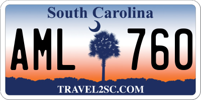 SC license plate AML760