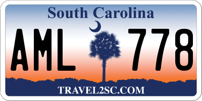 SC license plate AML778