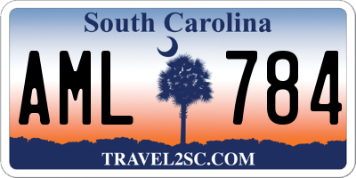 SC license plate AML784