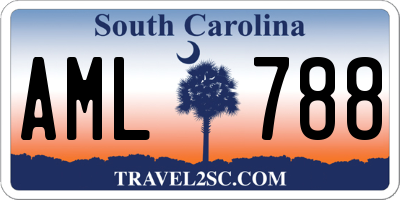 SC license plate AML788
