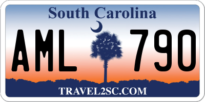 SC license plate AML790