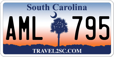 SC license plate AML795
