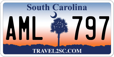 SC license plate AML797