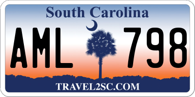 SC license plate AML798