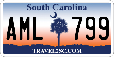 SC license plate AML799