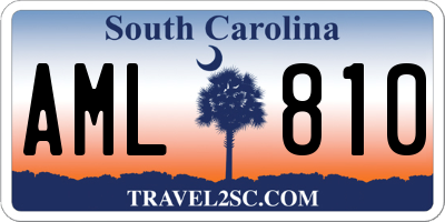SC license plate AML810