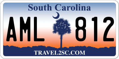 SC license plate AML812