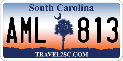 SC license plate AML813