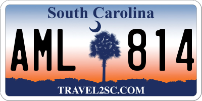 SC license plate AML814