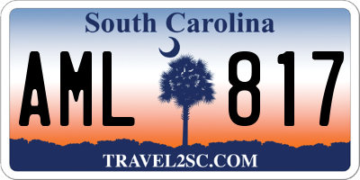 SC license plate AML817