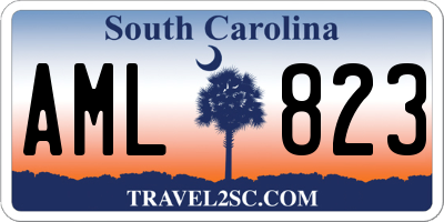 SC license plate AML823
