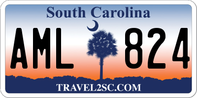 SC license plate AML824