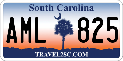 SC license plate AML825