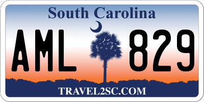 SC license plate AML829