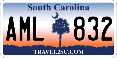 SC license plate AML832