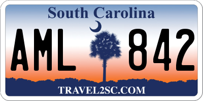 SC license plate AML842