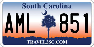 SC license plate AML851