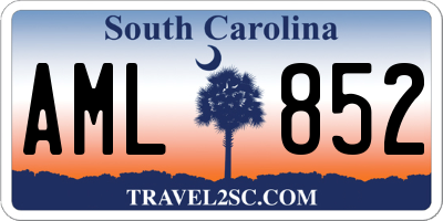 SC license plate AML852