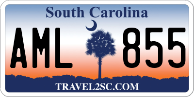 SC license plate AML855