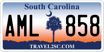 SC license plate AML858