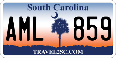 SC license plate AML859