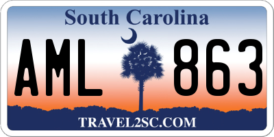 SC license plate AML863