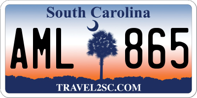 SC license plate AML865