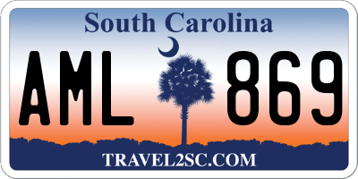 SC license plate AML869