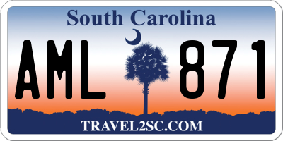 SC license plate AML871