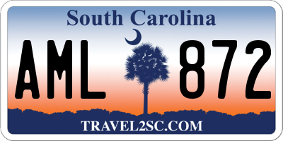 SC license plate AML872