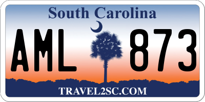 SC license plate AML873
