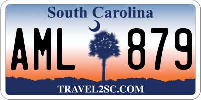 SC license plate AML879
