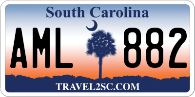 SC license plate AML882
