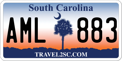 SC license plate AML883