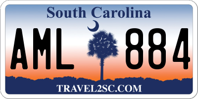 SC license plate AML884
