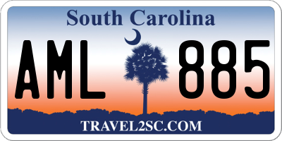 SC license plate AML885