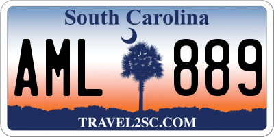 SC license plate AML889