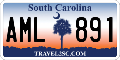 SC license plate AML891