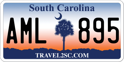 SC license plate AML895