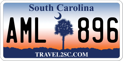 SC license plate AML896