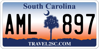 SC license plate AML897