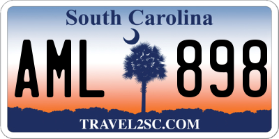 SC license plate AML898