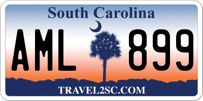 SC license plate AML899