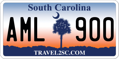 SC license plate AML900